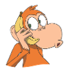 Monkey with banana phone