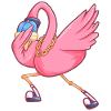 dabbing flamingo funny party bird
