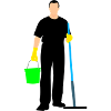 cleaning person