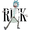 Rick & Morty Rick Sanchez Pose black