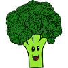 Broccoli cute and laughing