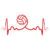 Heartbeat volleyball Funny gift idea