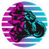 Motorrad Motorradfahrer Neon