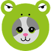 Cat in a frog costume