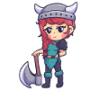 Viking fille hache guerrier femme