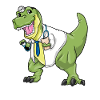 T-Rex dokter kostuum carnaval dokter dinosaurus
