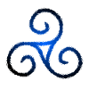 Triskele triple spiral celtic symbol