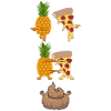 Fusion pineapple and pizza