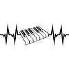 Piano, piano keyboard heartbeat