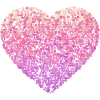 Coeur floral rose