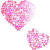Two pink hearts