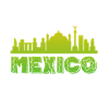 Mexico Skyline Illustration