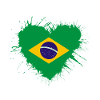 Drapeau coeur Brésil