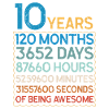 10 years birthday t shirt