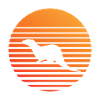 Otter silhuette in the sunset