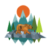 Nature bear abstract