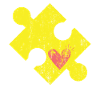 Puzzle piece with heart