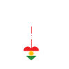 Kurdistan design kurdisk flagga med två duvor