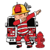 Dabbing Dab Firefighter Fireman