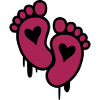 Baby Feet Heart Symbol Baby