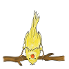 Cute Bird on Branch Illustration