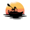 Rowboat at sunset