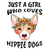 chien hippie fille
