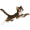 Dessin animé chat mignon