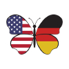 USA Germany Butterfly