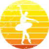 Ballerina ballet retro sunset dancer