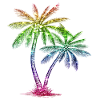 Glitzer Palme