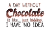 a day without chocolate