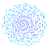 Spiral school of fish