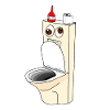 Cartoon toilet