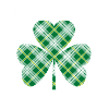 St Patrick's Irish Tartan Shamrock