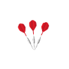 Amoureux des fléchettes - cœurs blancs