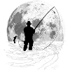 Pêcheur pleine lune Pêcheur