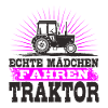 Echte Mädchen fahren Traktor