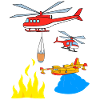 Fire fighter fire helicopter