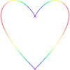 Minimalistic rainbow heart