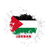 Jordan flag with blob