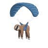 Cool sloth while paragliding, skydiving