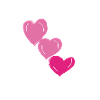 Hearts pink 3