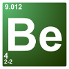 Be - beryllium chemistry element 4