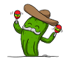 Cactus maracas sombrero