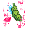 Pea vegetable vegan love heart