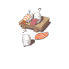 Sushi-Schlaf-Gehen, Sushi-Hemd, Sushi