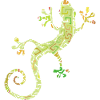 Grüner Salamander oder Gecko