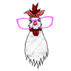 Fêtards, poulets, amis, filles