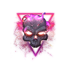 Skull in triangle